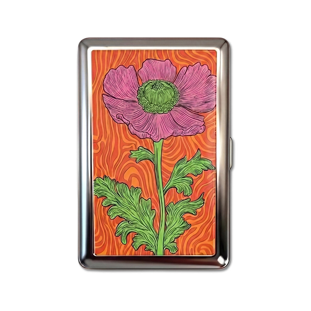 Porte-cartes ANTID0TE Acid Poppy — vue du modèle