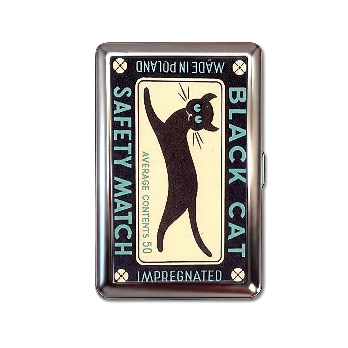 Porte-cartes ANTID0TE Black Cat Match — vue du modèle