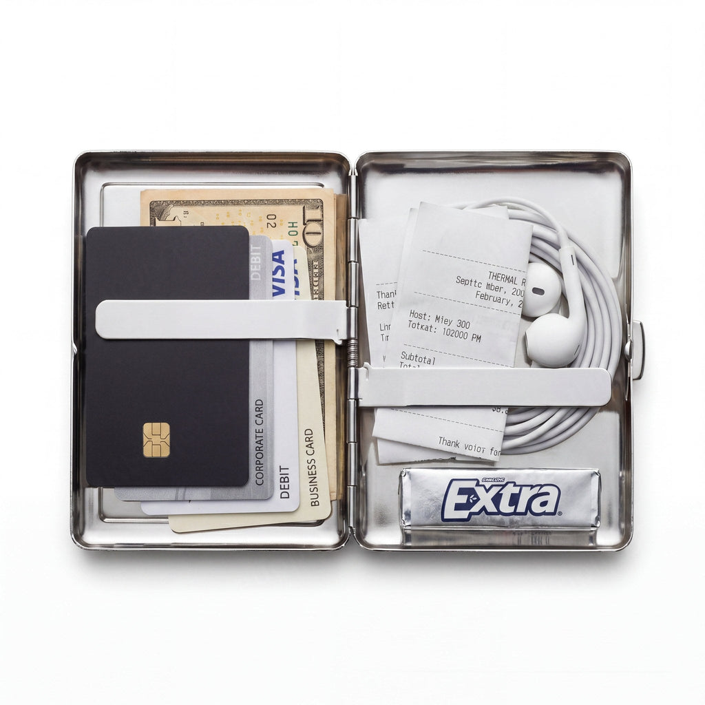 Porte-cartes ANTID0TE Crescent Bouquet — intérieur et rangement