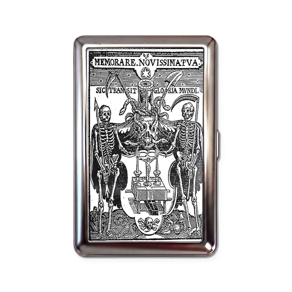 Porte-cartes ANTID0TE Memento Mori — vue du modèle