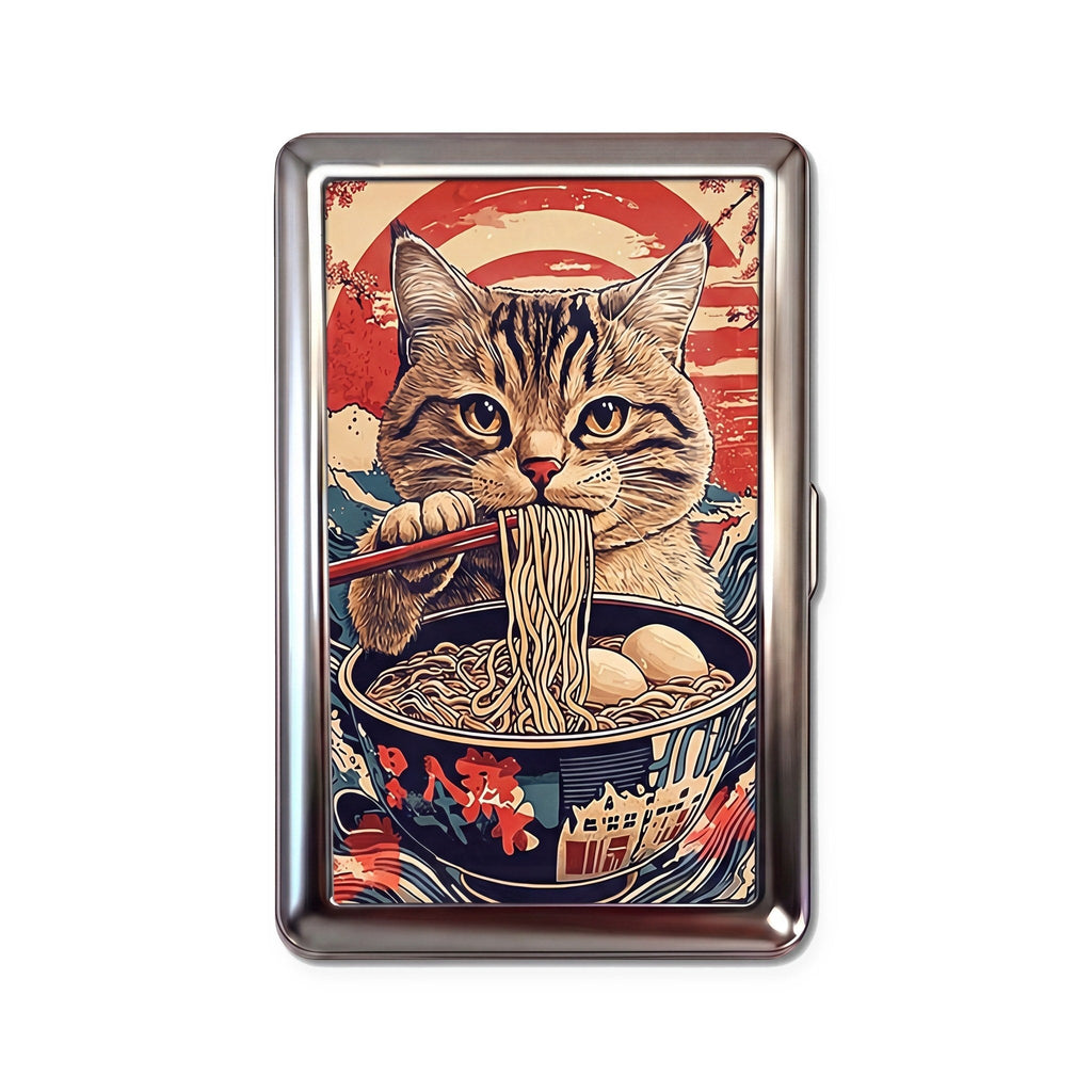 Porte-cartes ANTID0TE Ramen Cat — vue du modèle