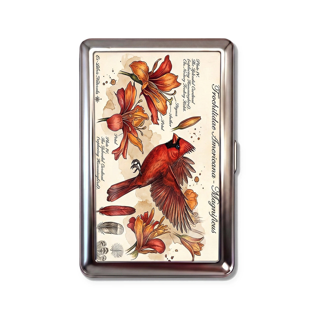 Porte-cartes ANTID0TE Splendid Cardinal — vue du modèle